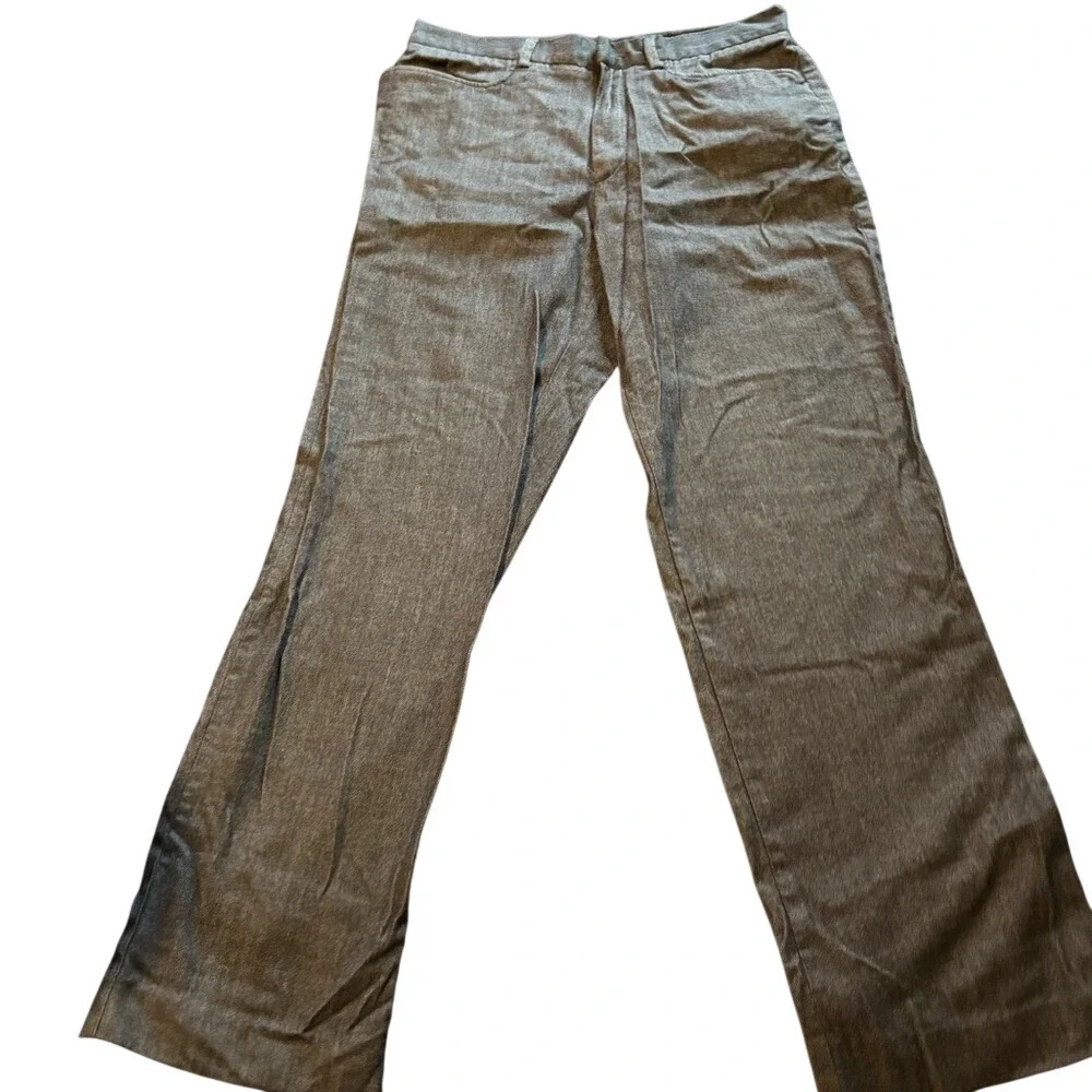 Banana‎ Republic Mens Charcoal Grey Wool Cotton Stretch Dress Pants 32x32